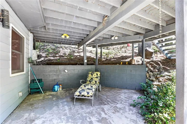 Private patio near fist floor bedrooms.