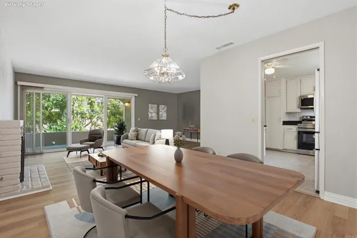Living Room and Dining Room Combo - Virtually Staged (see original photo)