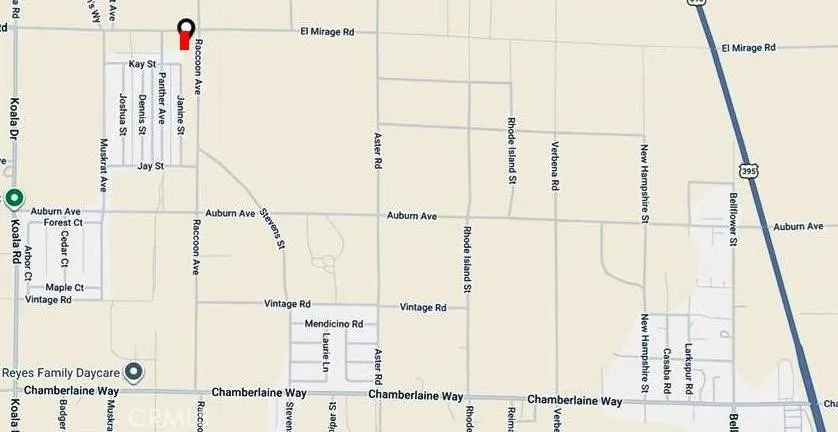 Location Relative to Hwy 395