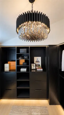 Walk in closet chandelier