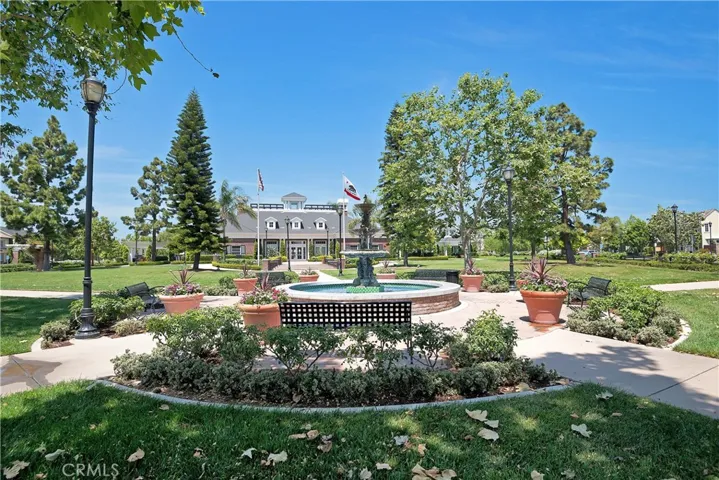Meticulously maintained ground space with flowers and fountains allows private parties.