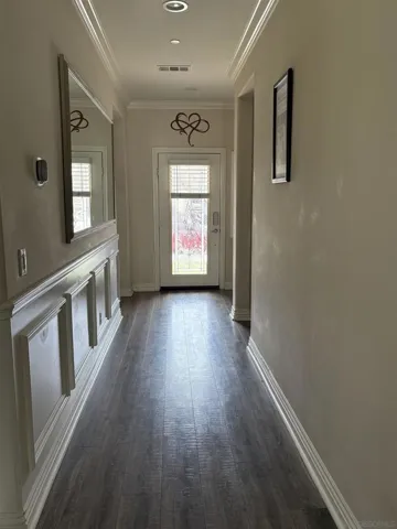 Entry hall from next to the dining area.