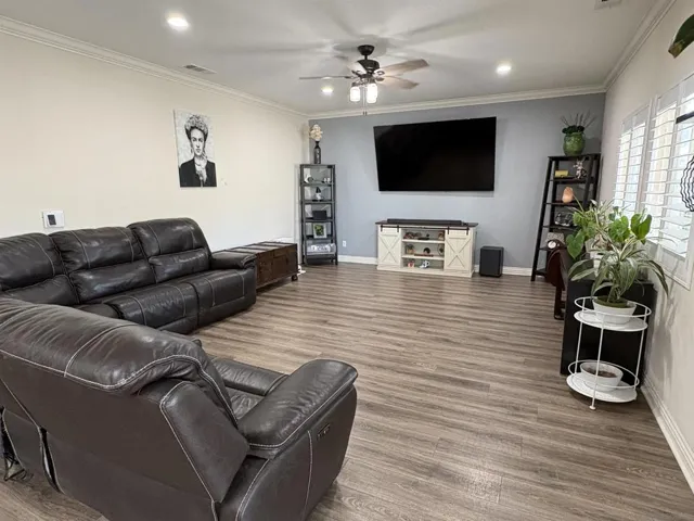 From next to exit to retreat style backyard.