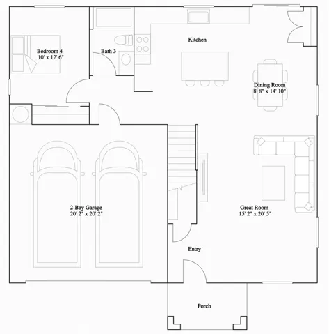 Residence 2 - level 1 floorplan