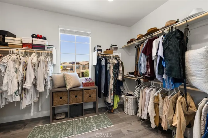 Walk in primary closet