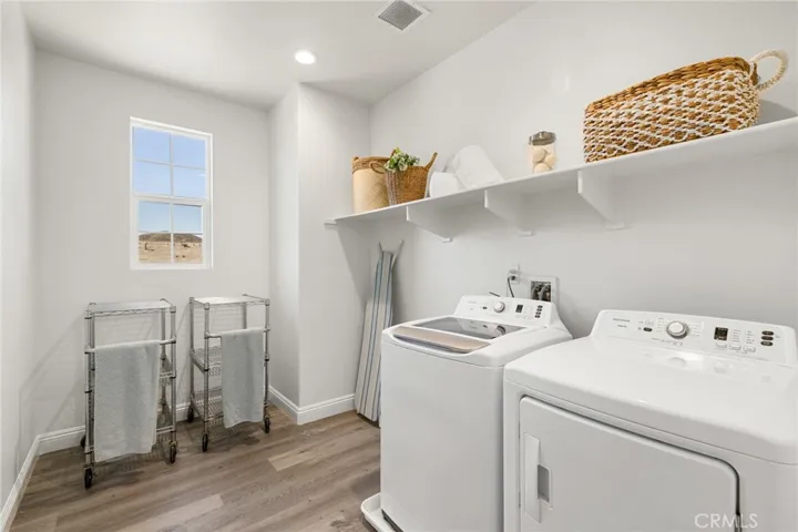 Upper level laundry room