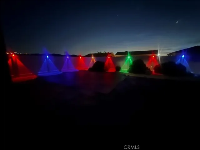 Back yard solar lighting