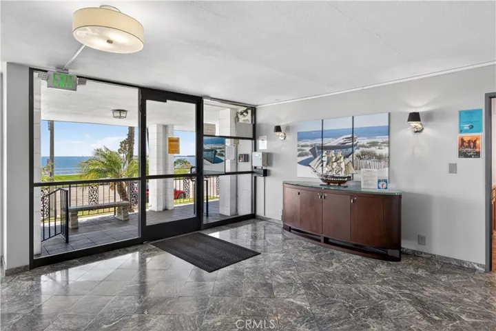 Even the building lobby offers water views.