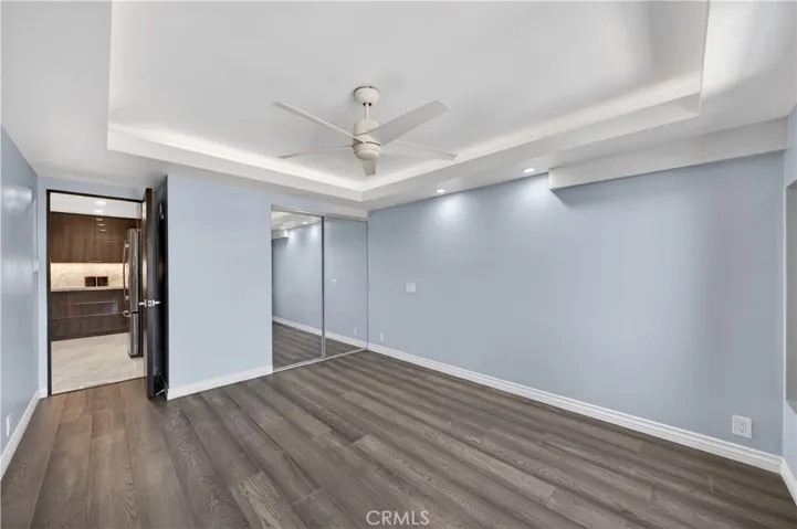 Second bedroom offers closet space.