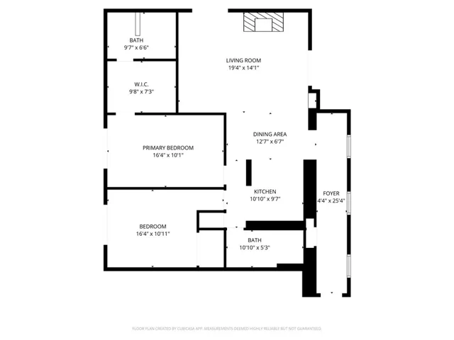Floor plan with estimated dimensions.