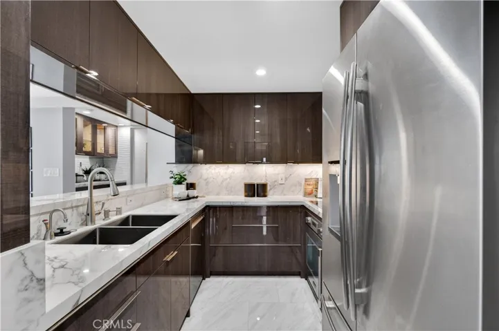 Updated, galley kitchen.