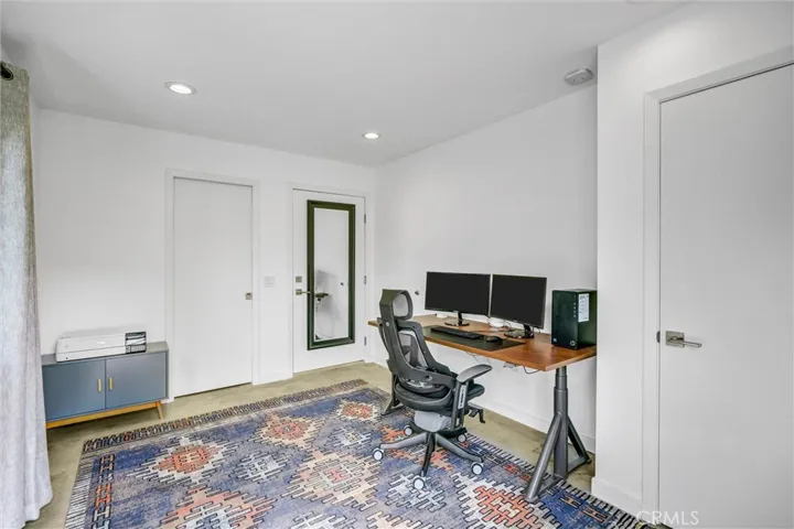 Office space behind the garage