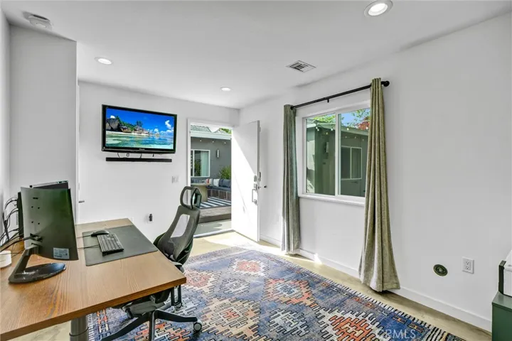 Office space behind the garage
