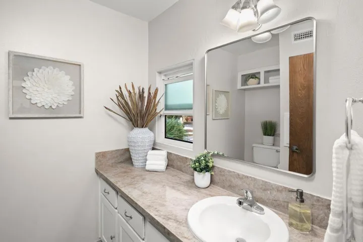 Guest half bath on main floor.