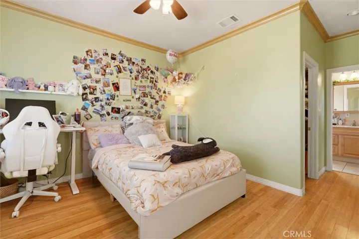 Upstairs bedroom with walk-in closet and bathroom