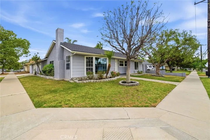Corner lot setting offering added privacy.