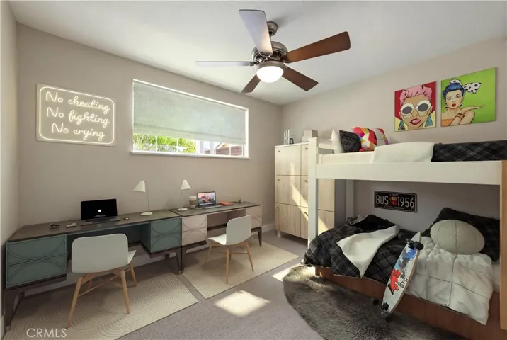 Secondary bedroom AFTER virtual staging.