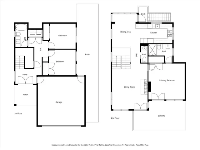 Side by side view of floorplan