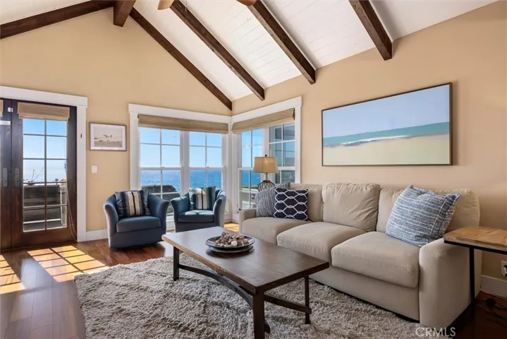 Ocean views from living room windows