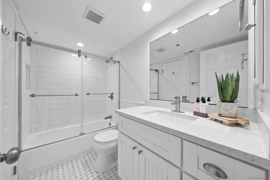 Pass through bathroom on level 2