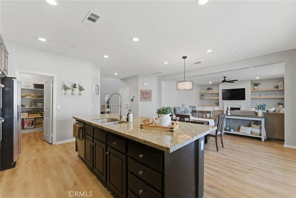 Opens up nicely to the living area and dining