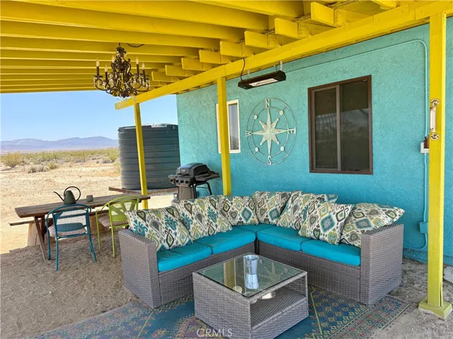 The covered patio for outdoor living and entertaining