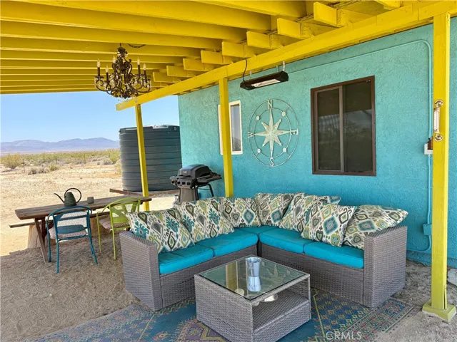 The covered patio for outdoor living and entertaining
