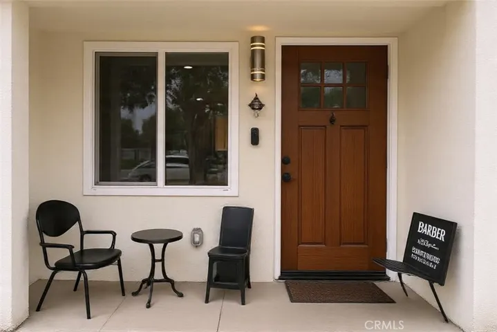 A.I. Generated of Front Entry to Barbershop
