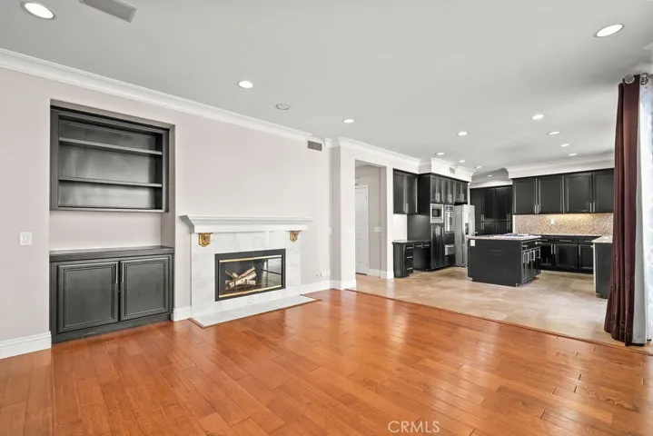 Gas Fireplace in lounge area.