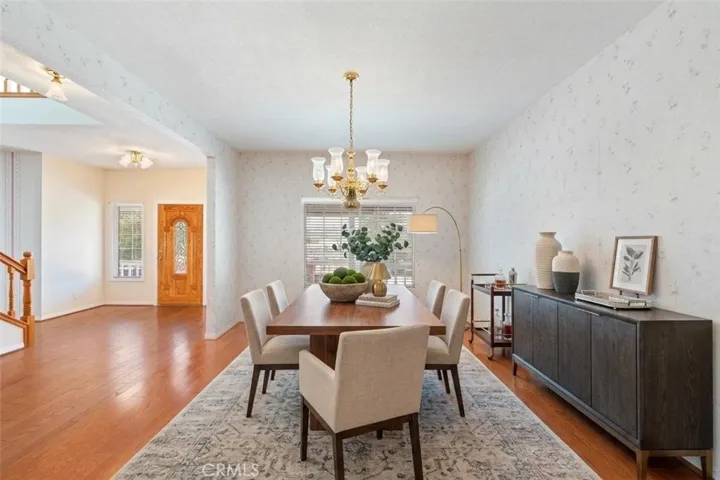 formal dining room, virtually staged