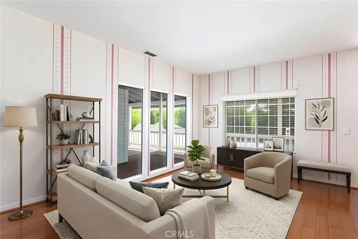 Formal living room virtually staged