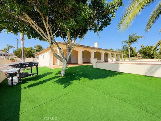 Side yard at top terrace level