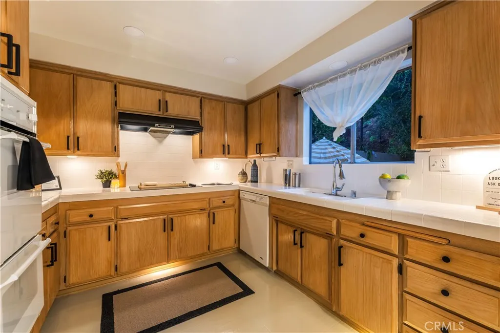 Dusk/Night 
View of Kitchen