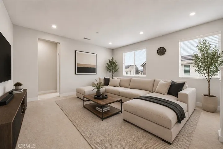 Virtually staged furniture loft area