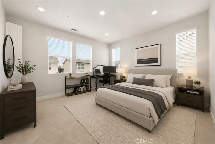 Virtually staged furniture Master bedroom
