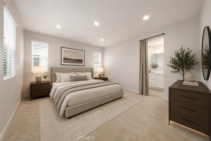 Virtually staged furniture Master bedroom