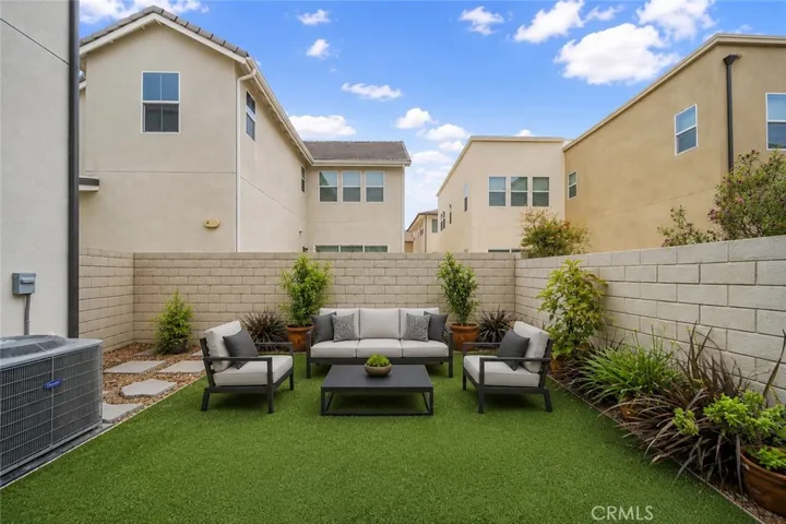 Virtually staged outdoor furniture