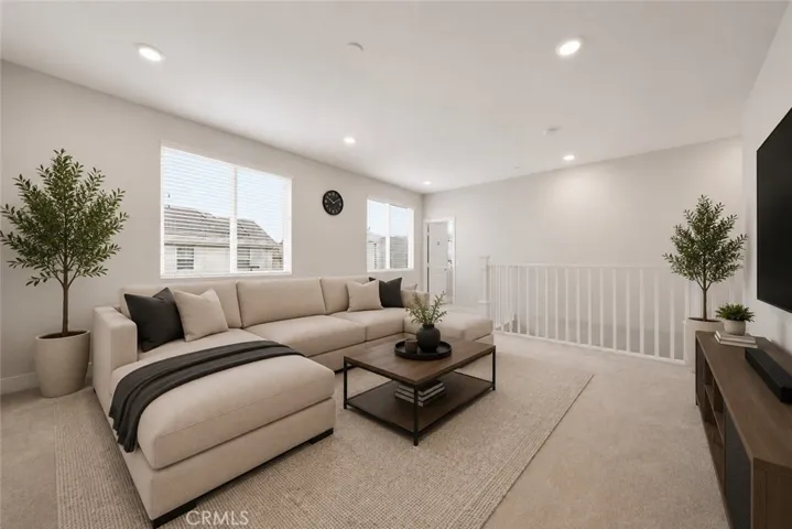 Virtually staged furniture loft area