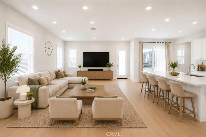 Virtually staged furniture Family Room