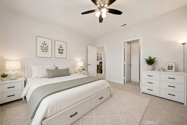 Virtually staged furniture upstairs bedroom 4