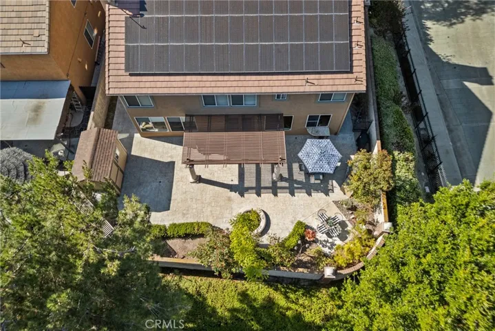 Arial View of Private Backyard Oasis
