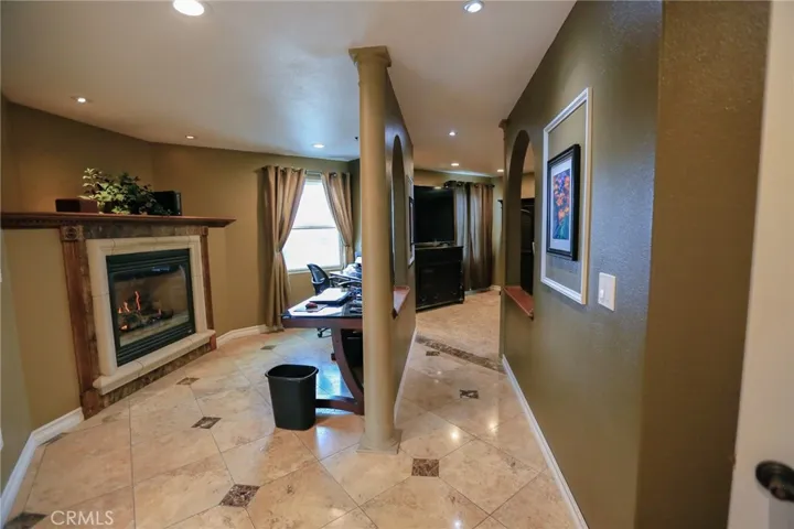 Entrance to Master Bedroom and Reading Room with Fireplace