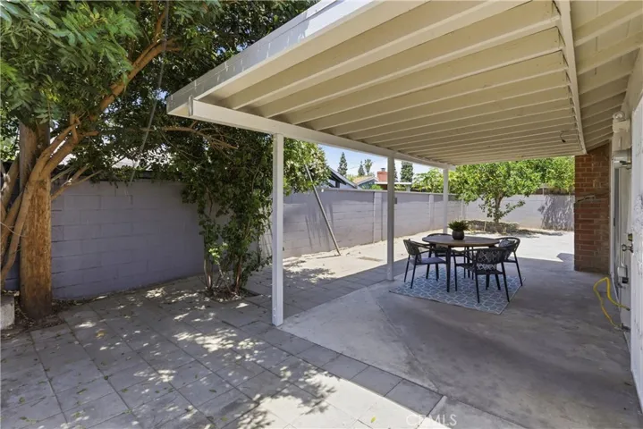 Enjoy this covered patio
