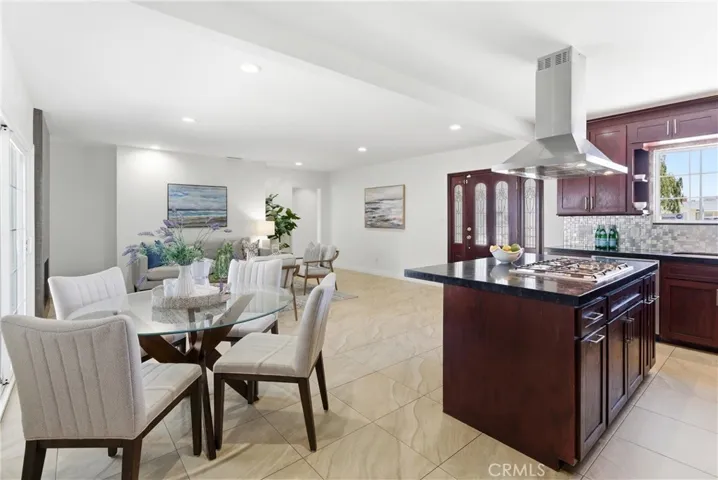 Plenty of space in the kitchen and dining area.
