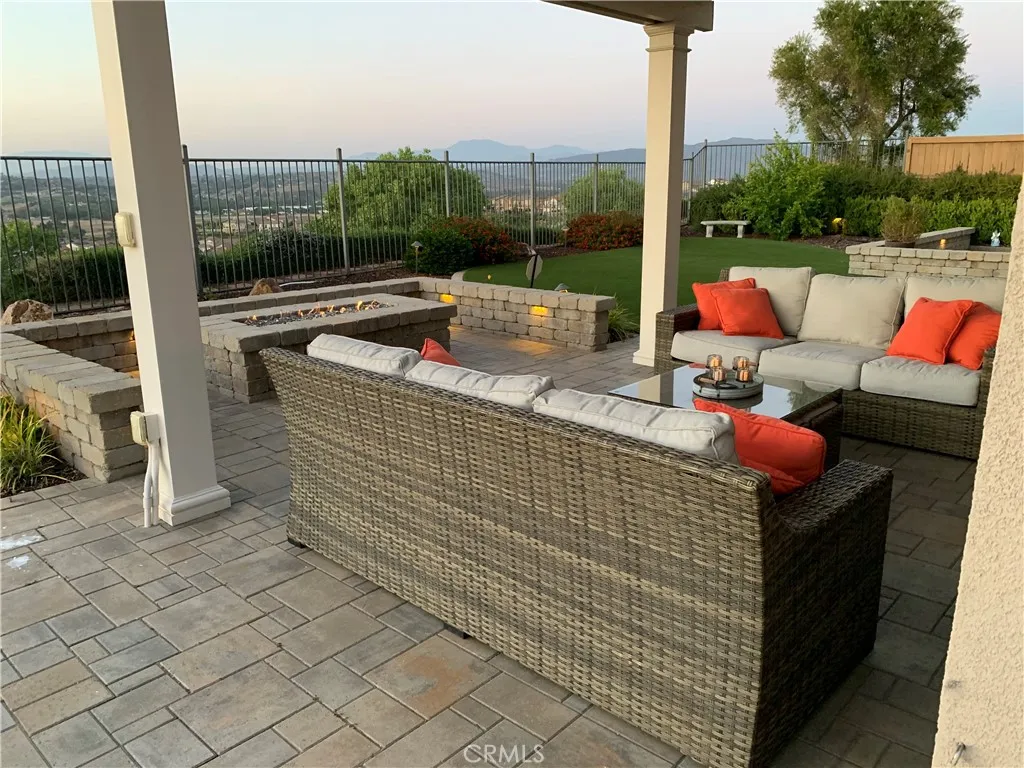 Looking East from the patio.