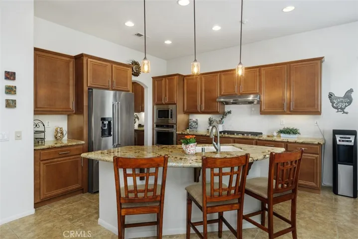 Open Kitchen with plenty of counterspace for cooking and entertaining.