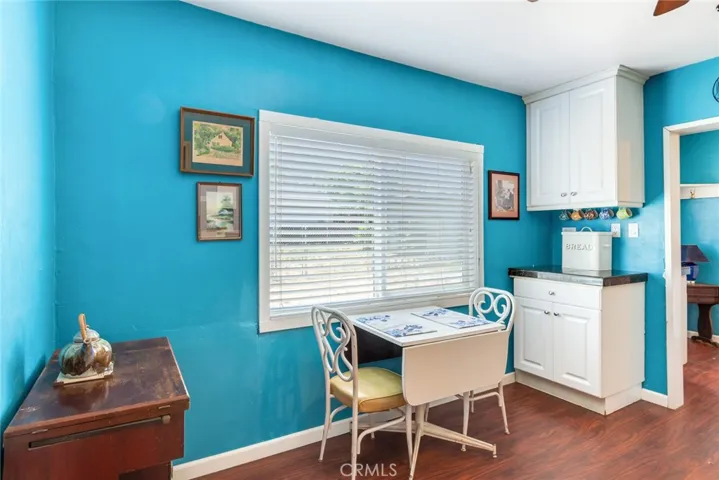 Enjoy a morning coffee in the eating area of the roomy kitchen.