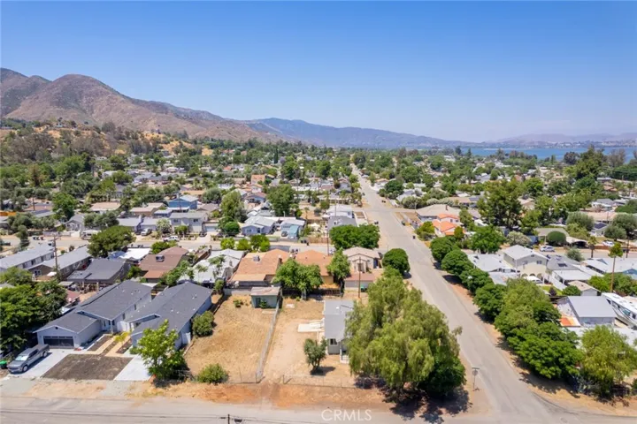 The home sits on a large corner lot.