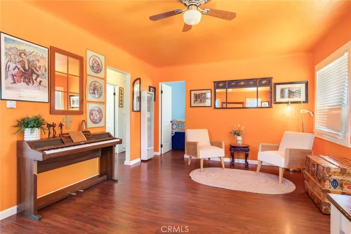 The spacious living room.