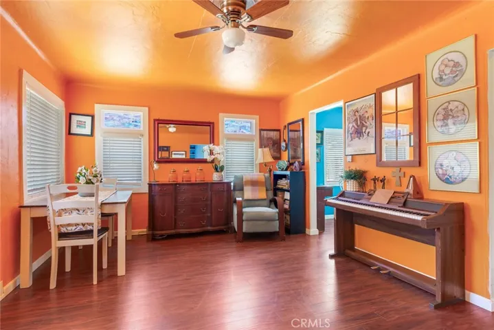The many ceiling fans help keep the home comfortable.